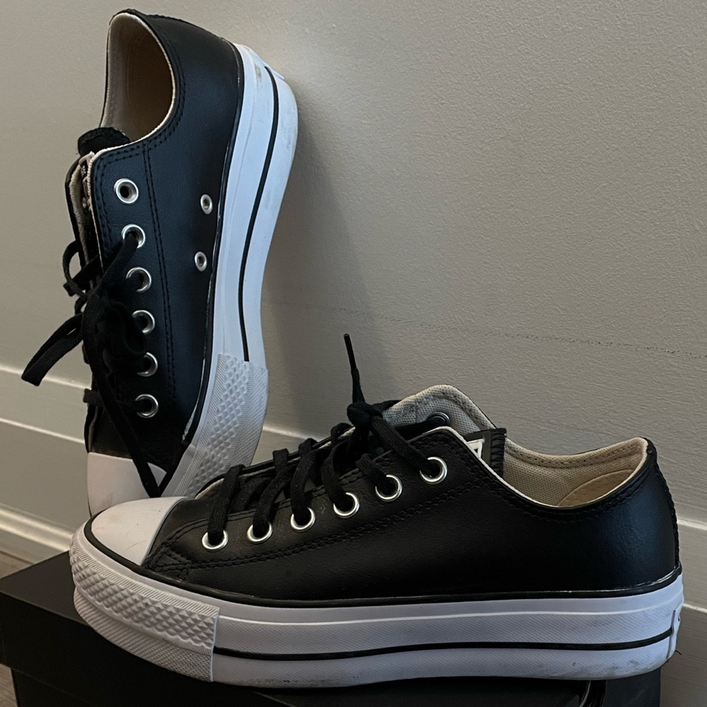 Leather Platform Converse